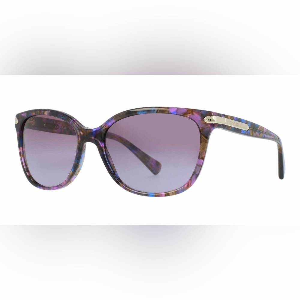 Women’s Coach Sunglasses, style 8132 purple confetti size 57